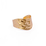 Hammered Gold Plated Wide Cuff Bracelet Bold & Elegant Accessory
