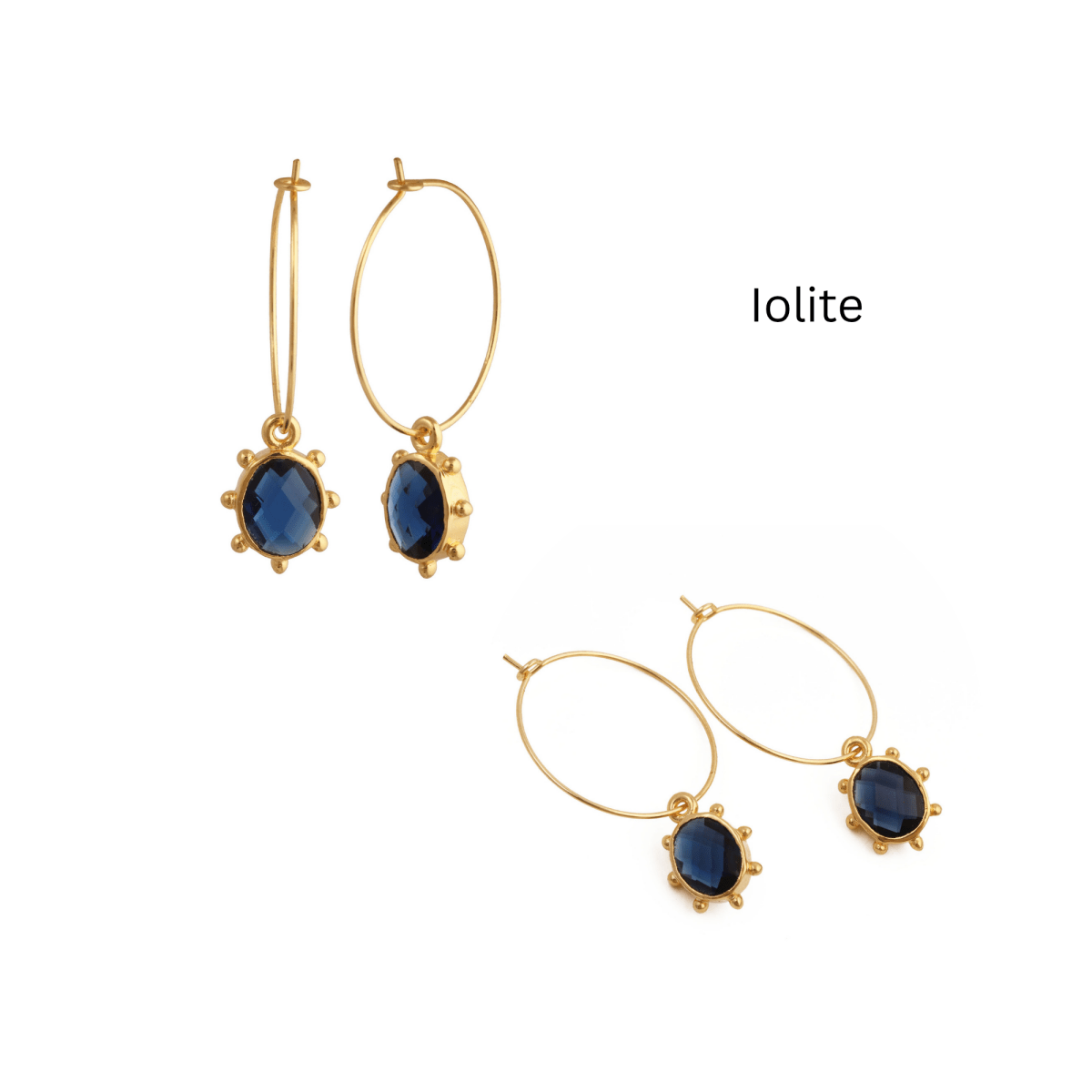 Handmade Gold Hoop Earrings with Citrine Gemstone, Boho Luxury Statement Jewelry 5275