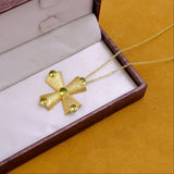 Handmade Peridot Cross Pendants, 18k Gold Plated Cross Necklace 5374