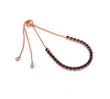 Handmade Rose Gold Plated Chain Gemstone Bracelet, Zircon Prong Bracelet for Gifts T