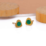 Heart Shape Stud Earrings Trendy Gold Plated Jewelry