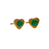 Heart Shape Stud Earrings Trendy Gold Plated Jewelry