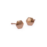 Hexagon Stud Earrings Minimalist Geometric Gold Plated Jewelry