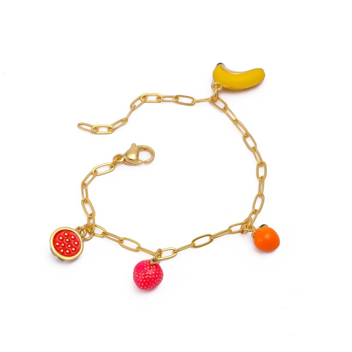 Lucky Charm Bracelet for Women, Gold Plated Bohemian Chain Bracelet 5382 Style 2.