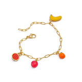 Lucky Charm Bracelet for Women, Gold Plated Bohemian Chain Bracelet 5382 Style 2.