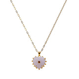 Minimal White Chalcedony Flower Necklace, Dainty Everyday Pendant Jewelry 5286