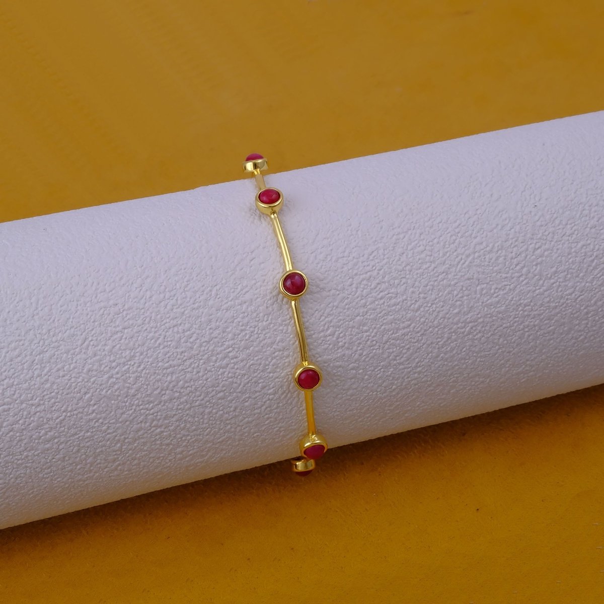 Minimalist Peridot Gemstone Stacking Bangle, Gold Plated Brass Hook Clasp Bangle CB - 1002