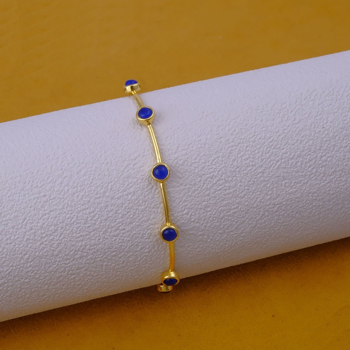 Minimalist Peridot Gemstone Stacking Bangle, Gold Plated Brass Hook Clasp Bangle CB - 1002