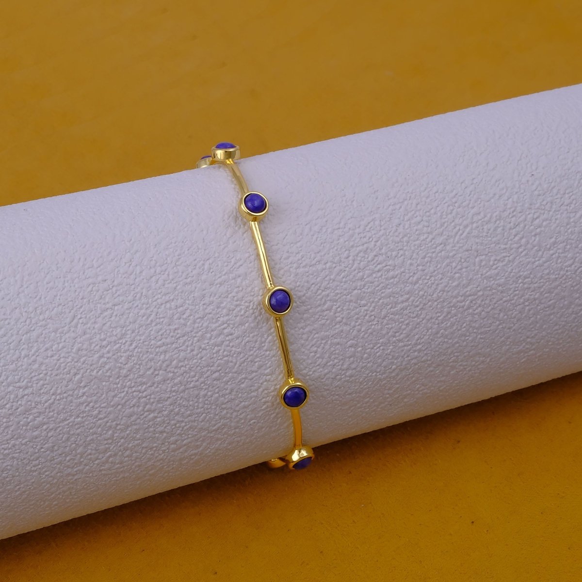 Minimalist Peridot Gemstone Stacking Bangle, Gold Plated Brass Hook Clasp Bangle CB - 1002