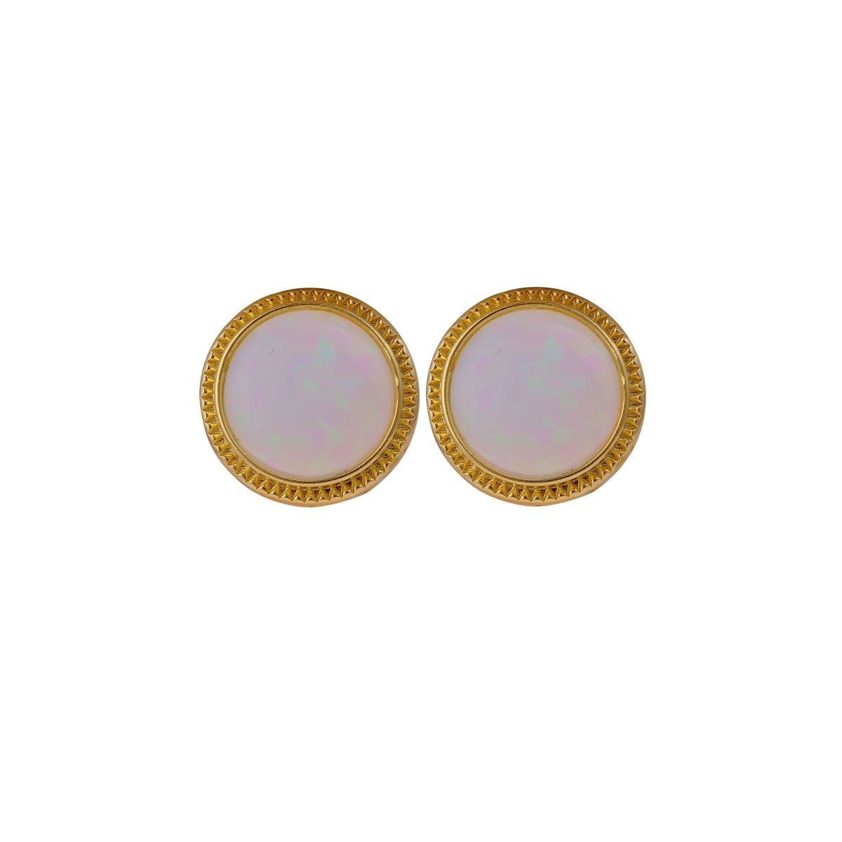 Natural Blue Sapphire Mohave Stud Earrings, Round Gemstone Bezel Set CE-1010