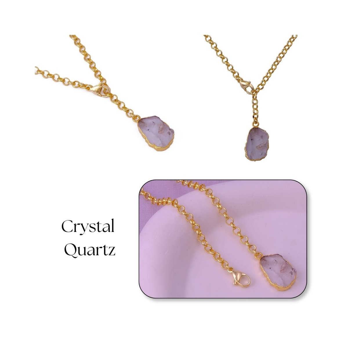 Organic Blue Sapphire Stone Necklace, Raw Gemstone Y - Drop Pendant 5211