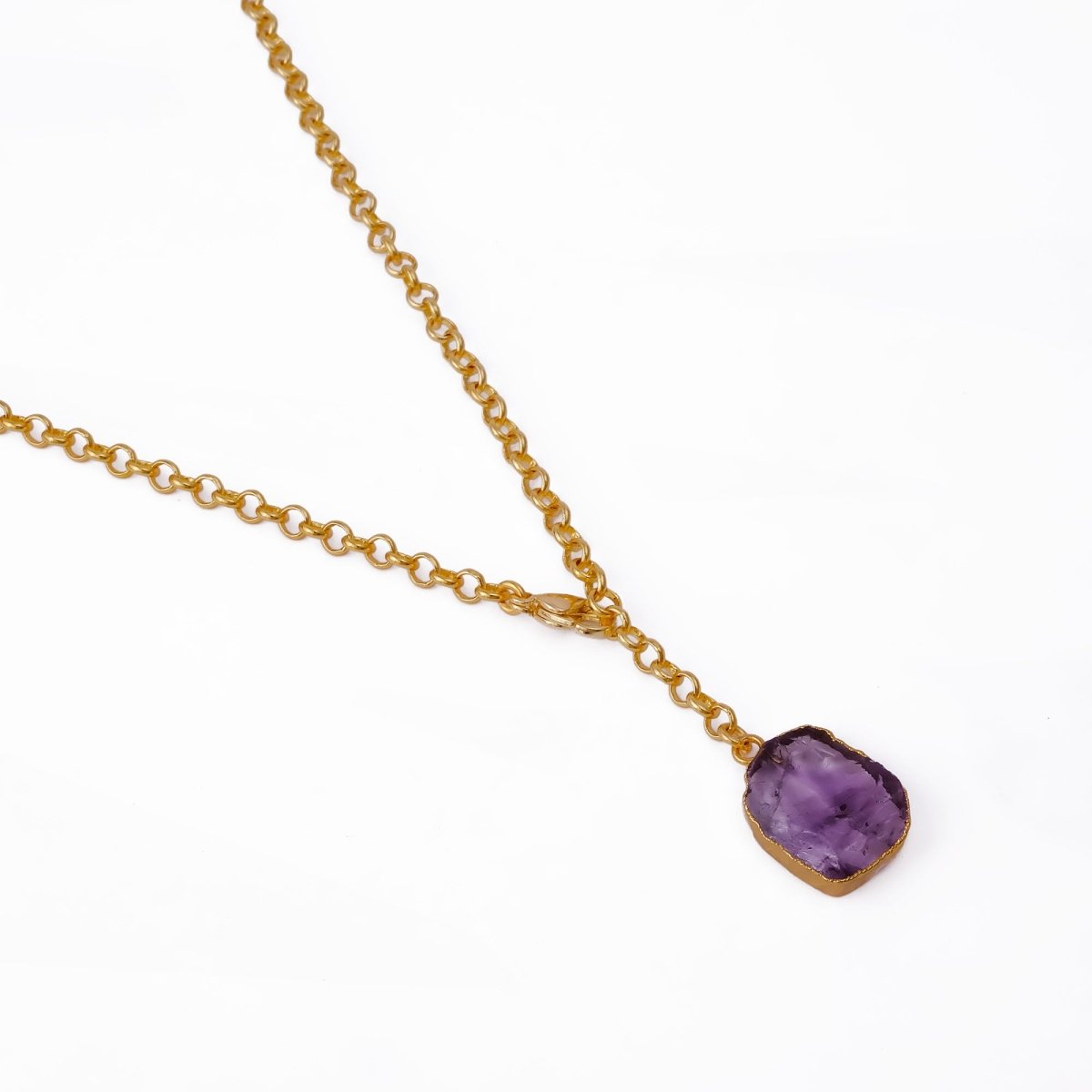 Organic Blue Sapphire Stone Necklace, Raw Gemstone Y - Drop Pendant 5211