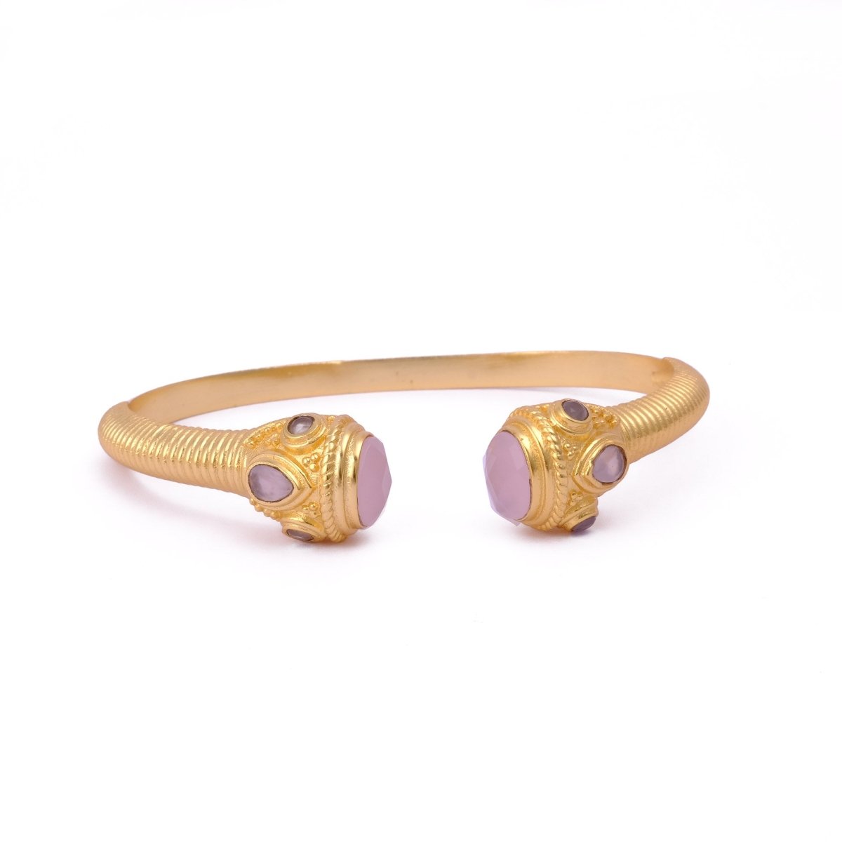 Peridot Gemstone Bangle Gold Plated Textured Open Cuff Bangle Handmade Statement Bangle