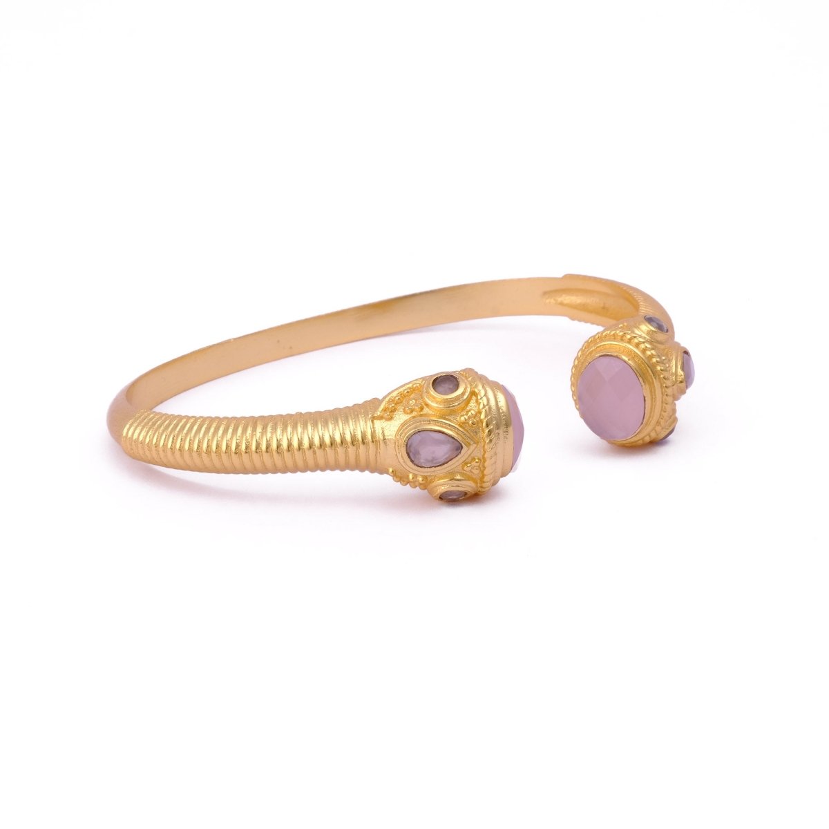 Peridot Gemstone Bangle Gold Plated Textured Open Cuff Bangle Handmade Statement Bangle