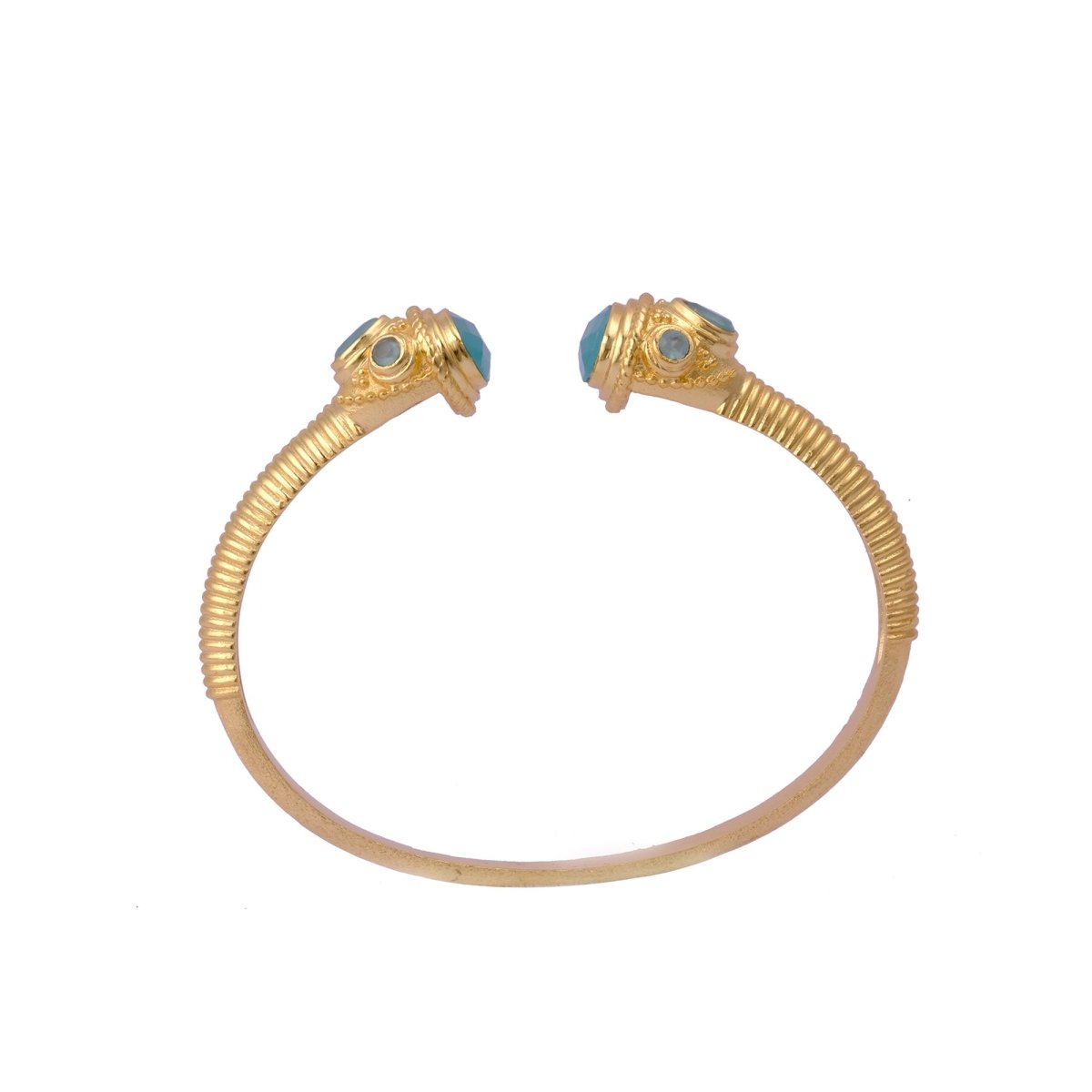 Peridot Gemstone Bangle Gold Plated Textured Open Cuff Bangle Handmade Statement Bangle