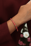 Pink Enamel Bangle Adjustable Gold Plated Jewelry For Her