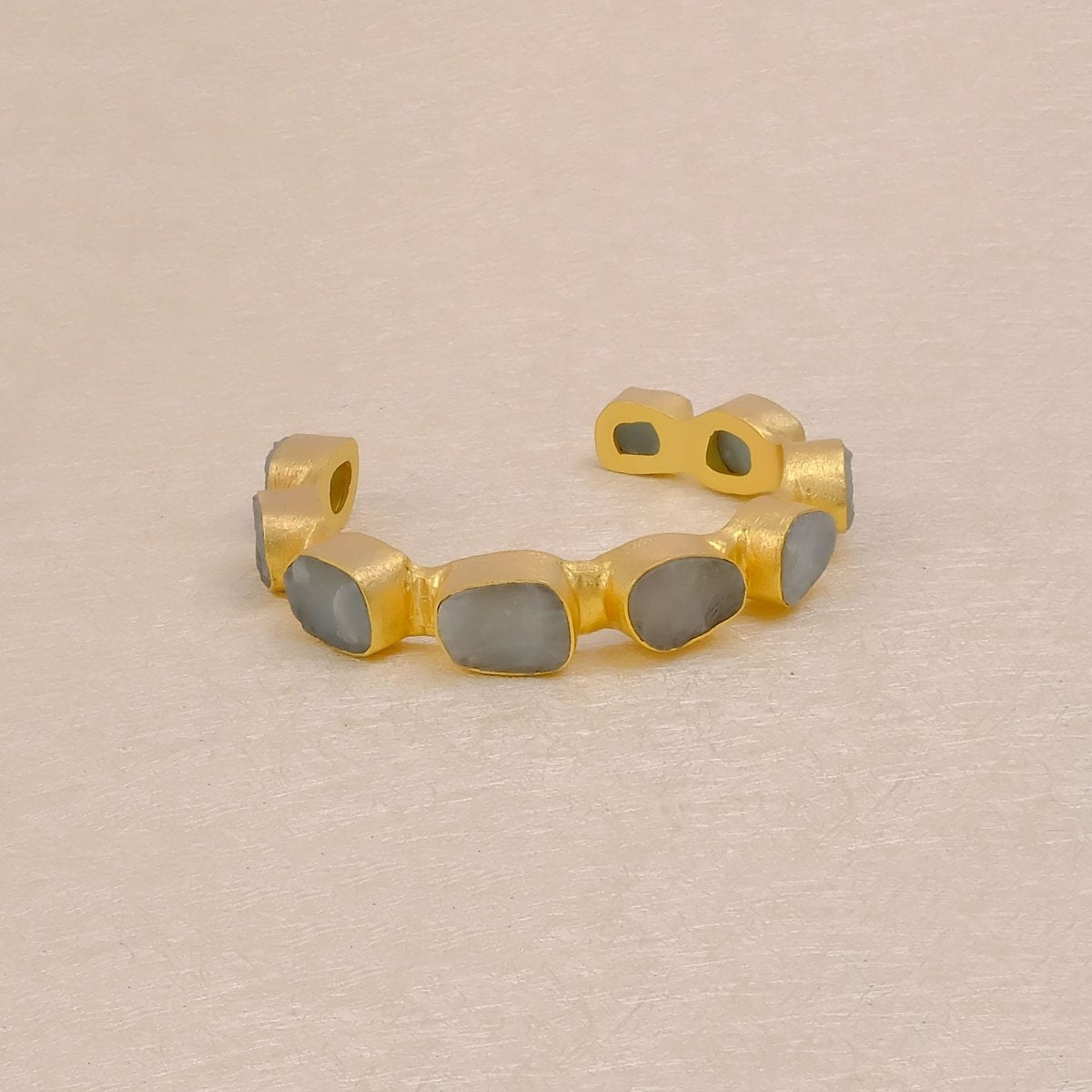Raw Gemstone Purple Amethyst Cuff Bangles, Chunky Gold Plated Brass Jewelry 4080