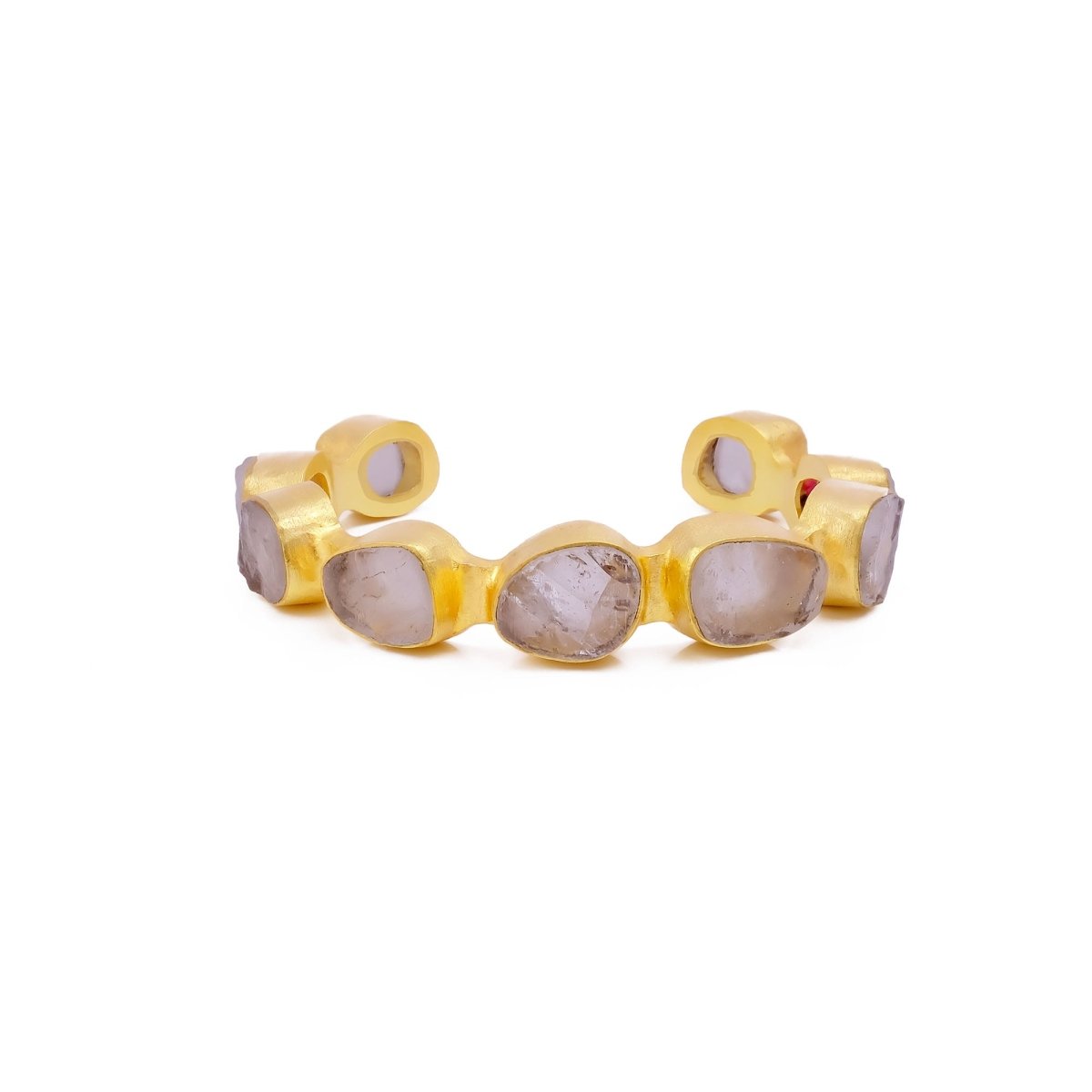Raw Gemstone Purple Amethyst Cuff Bangles, Chunky Gold Plated Brass Jewelry 4080