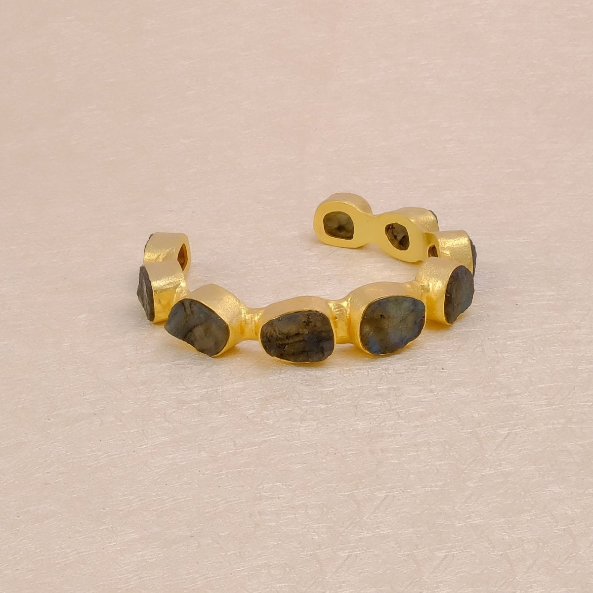 Raw Gemstone Purple Amethyst Cuff Bangles, Chunky Gold Plated Brass Jewelry 4080
