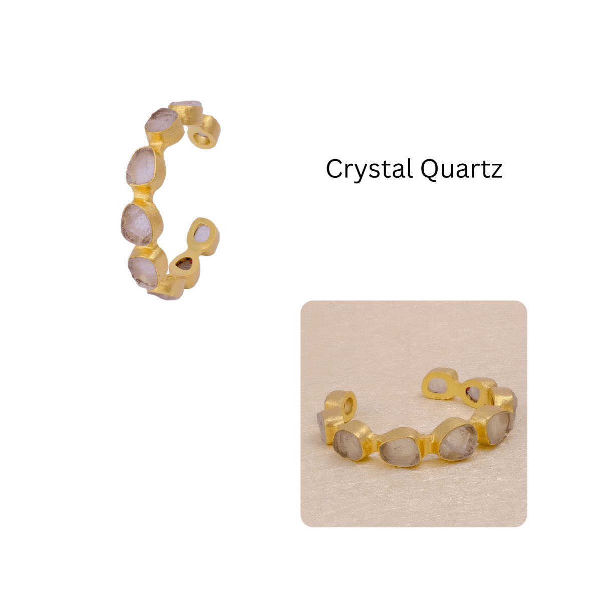 Raw Gemstone Purple Amethyst Cuff Bangles, Chunky Gold Plated Brass Jewelry 4080
