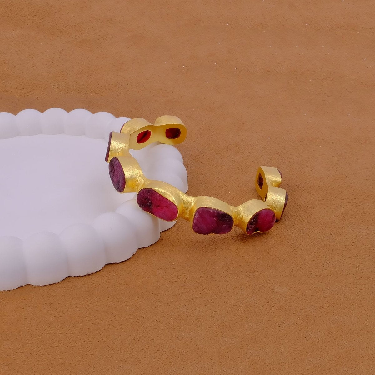 Raw Gemstone Purple Amethyst Cuff Bangles, Chunky Gold Plated Brass Jewelry 4080