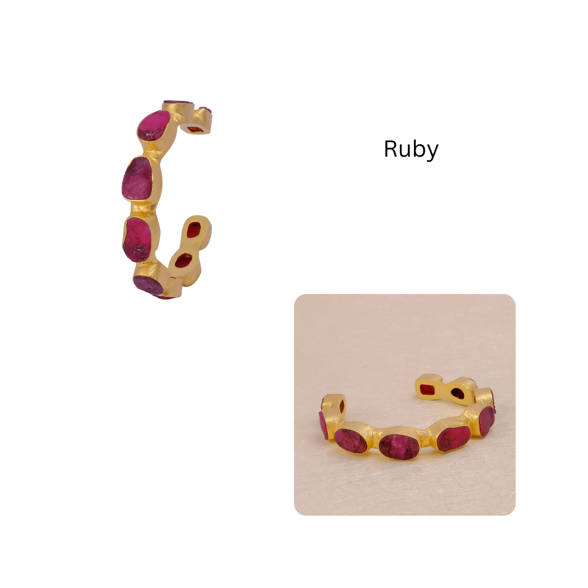 Raw Gemstone Purple Amethyst Cuff Bangles, Chunky Gold Plated Brass Jewelry 4080