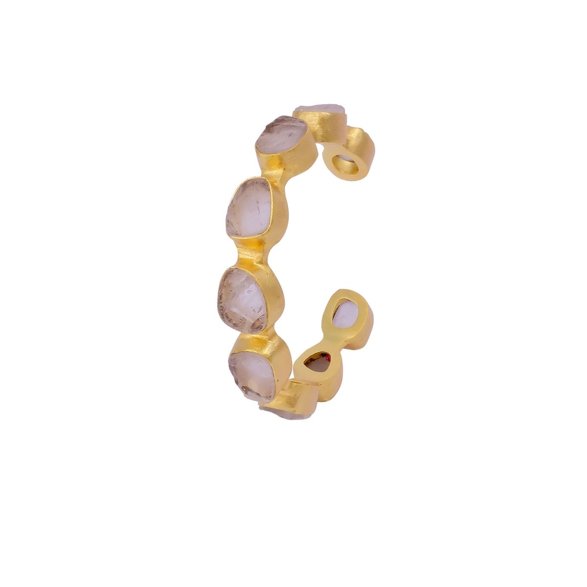 Raw Gemstone Purple Amethyst Cuff Bangles, Chunky Gold Plated Brass Jewelry 4080