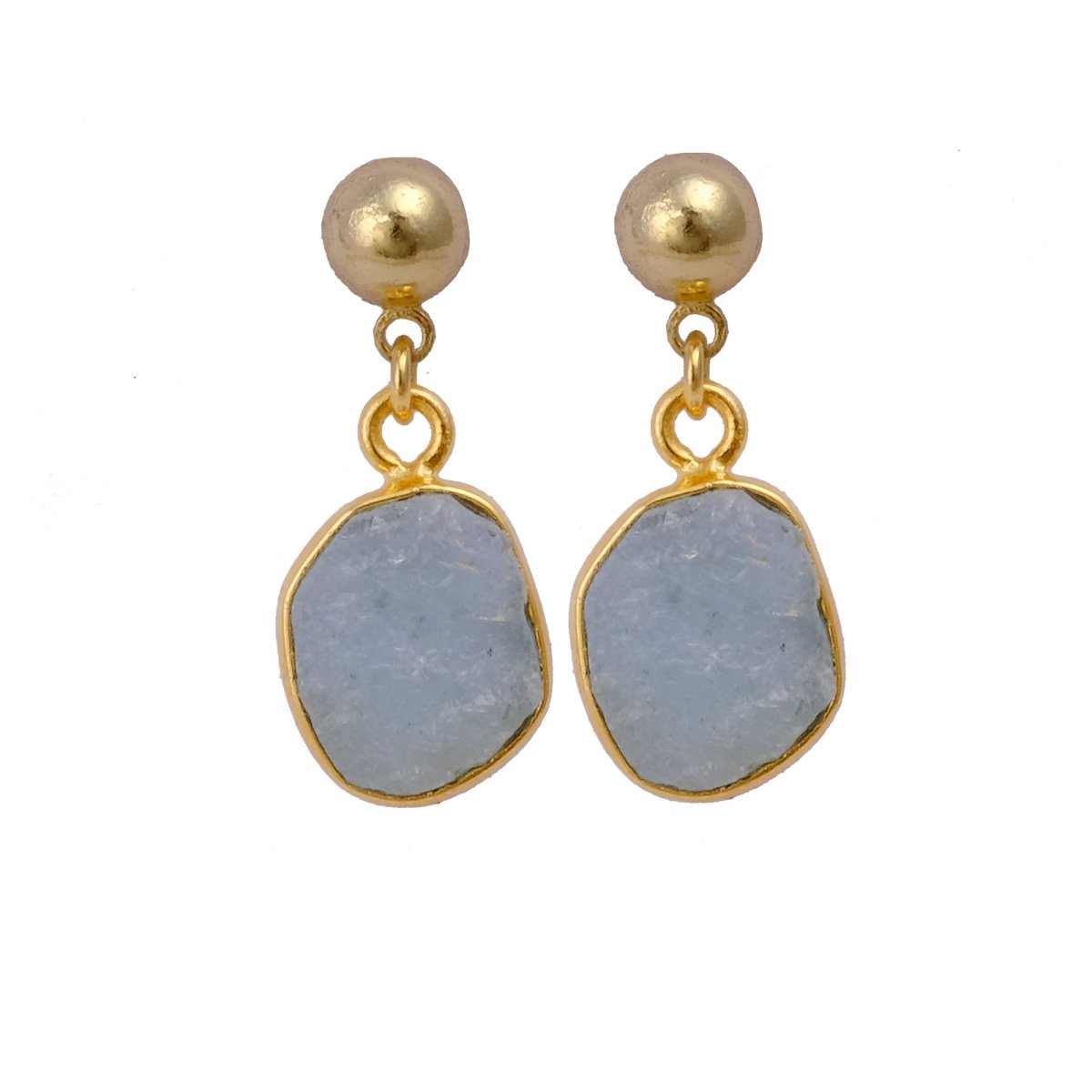 Raw Ruby Earrings Handmade Gold Plated Dangle Earrings Natural Rough Stone Birthstone Jewelry