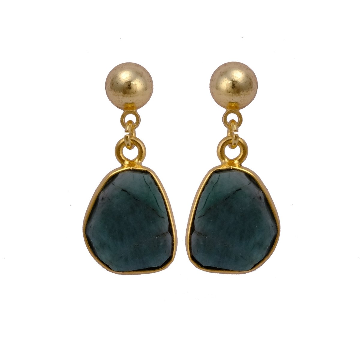 Raw Ruby Earrings Handmade Gold Plated Dangle Earrings Natural Rough Stone Birthstone Jewelry