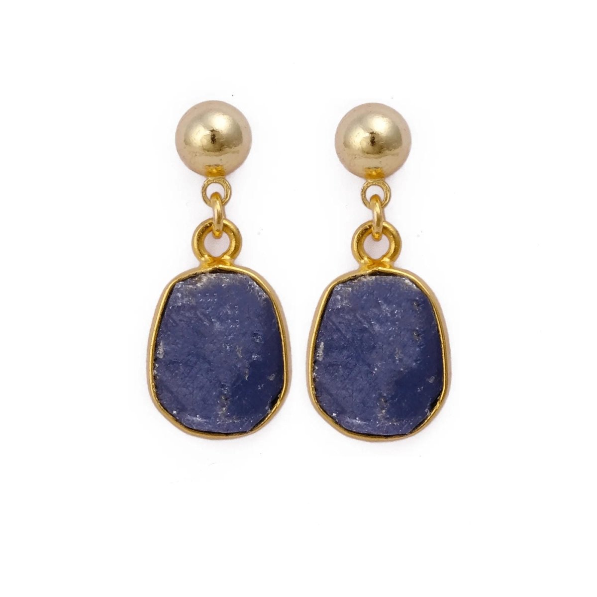 Raw Ruby Earrings Handmade Gold Plated Dangle Earrings Natural Rough Stone Birthstone Jewelry