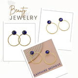 Red Mohave Gold Plated Hoop Stud Earrings, Minimalist Jewelry CE - 1003