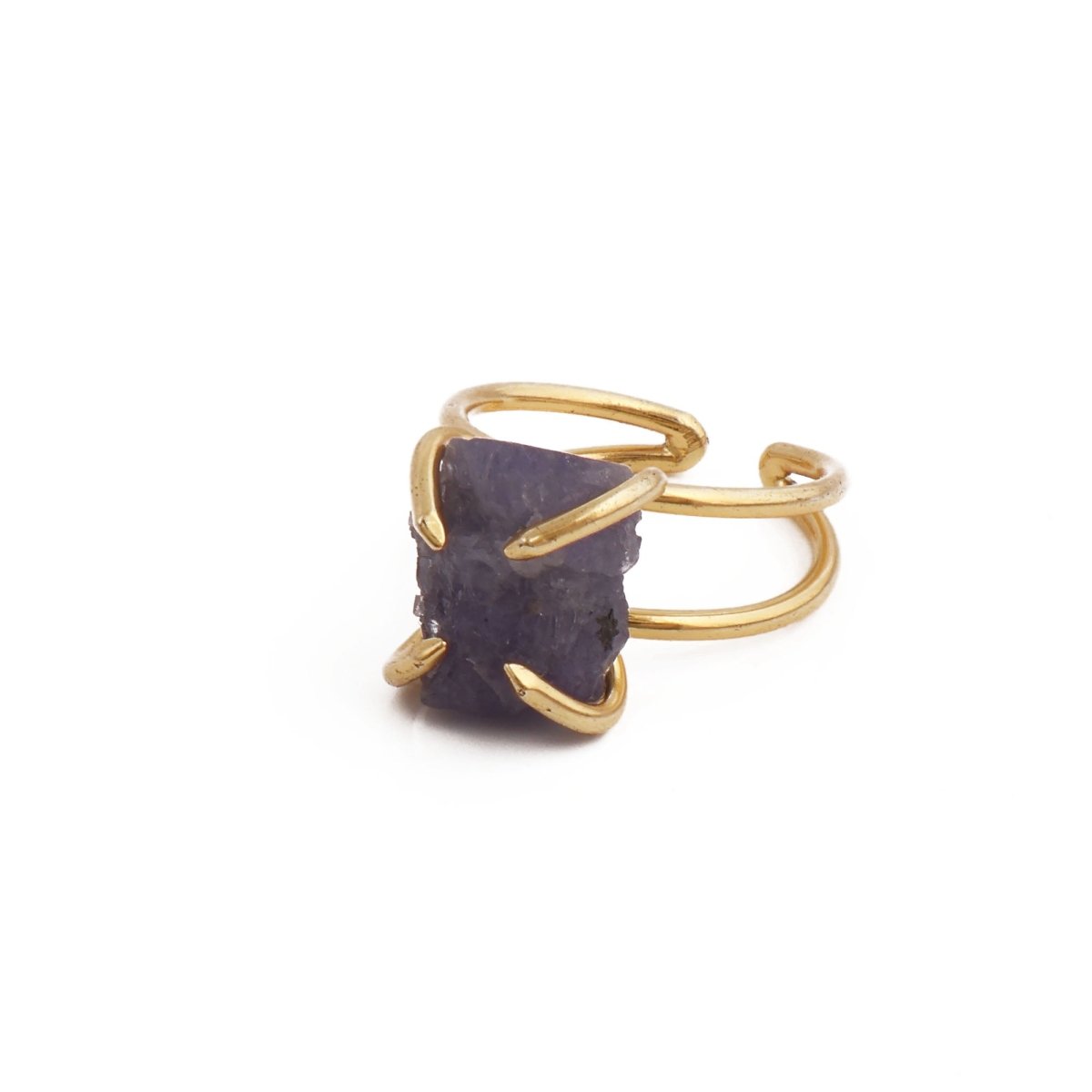 Rough Cut Peridot Gemstone Ring, Natural Adjustable Jewelry 5393
