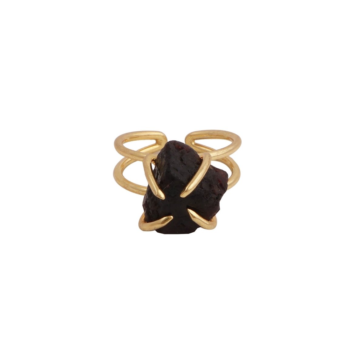 Rough Cut Peridot Gemstone Ring, Natural Adjustable Jewelry 5393