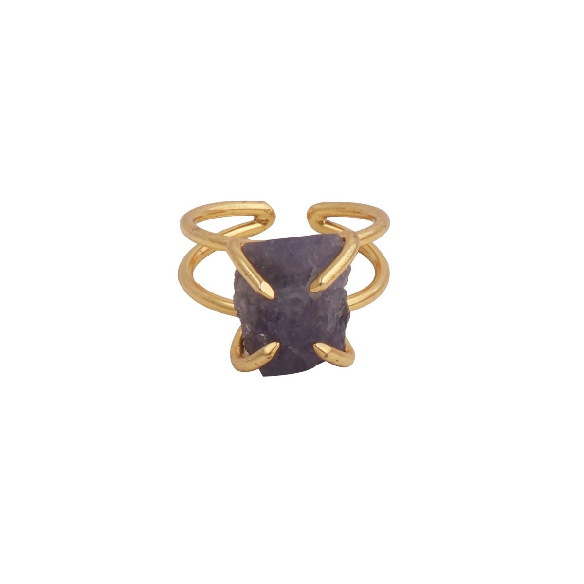 Rough Cut Peridot Gemstone Ring, Natural Adjustable Jewelry 5393