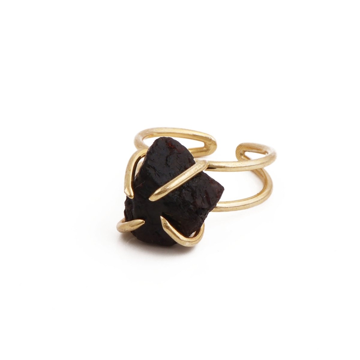Rough Cut Peridot Gemstone Ring, Natural Adjustable Jewelry 5393
