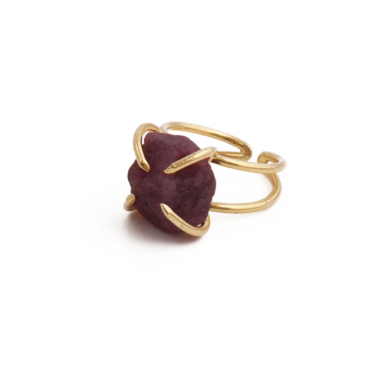 Rough Cut Peridot Gemstone Ring, Natural Adjustable Jewelry 5393