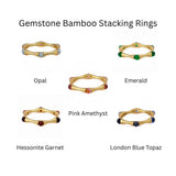 Round Shape Opal Gemstone Eternity Statement Ring, Gold Plated Brass Jewelry CR - 1023