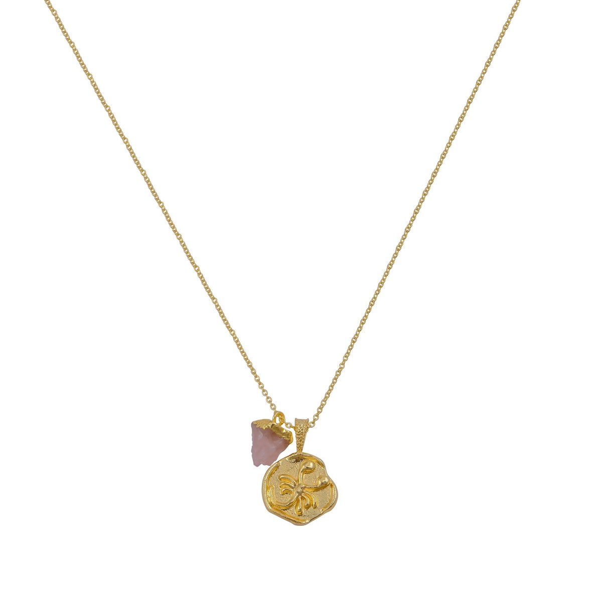 Ruby Gemstone Necklace Zodiac Sign Necklace Gold Plated Chain Necklace