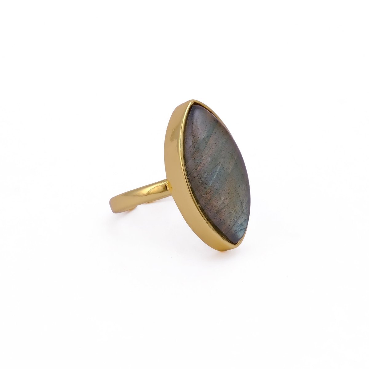 Sapphire Mohave Marquise Shape Statement Rings, Handmade Minimal Jewelry CR - 1001