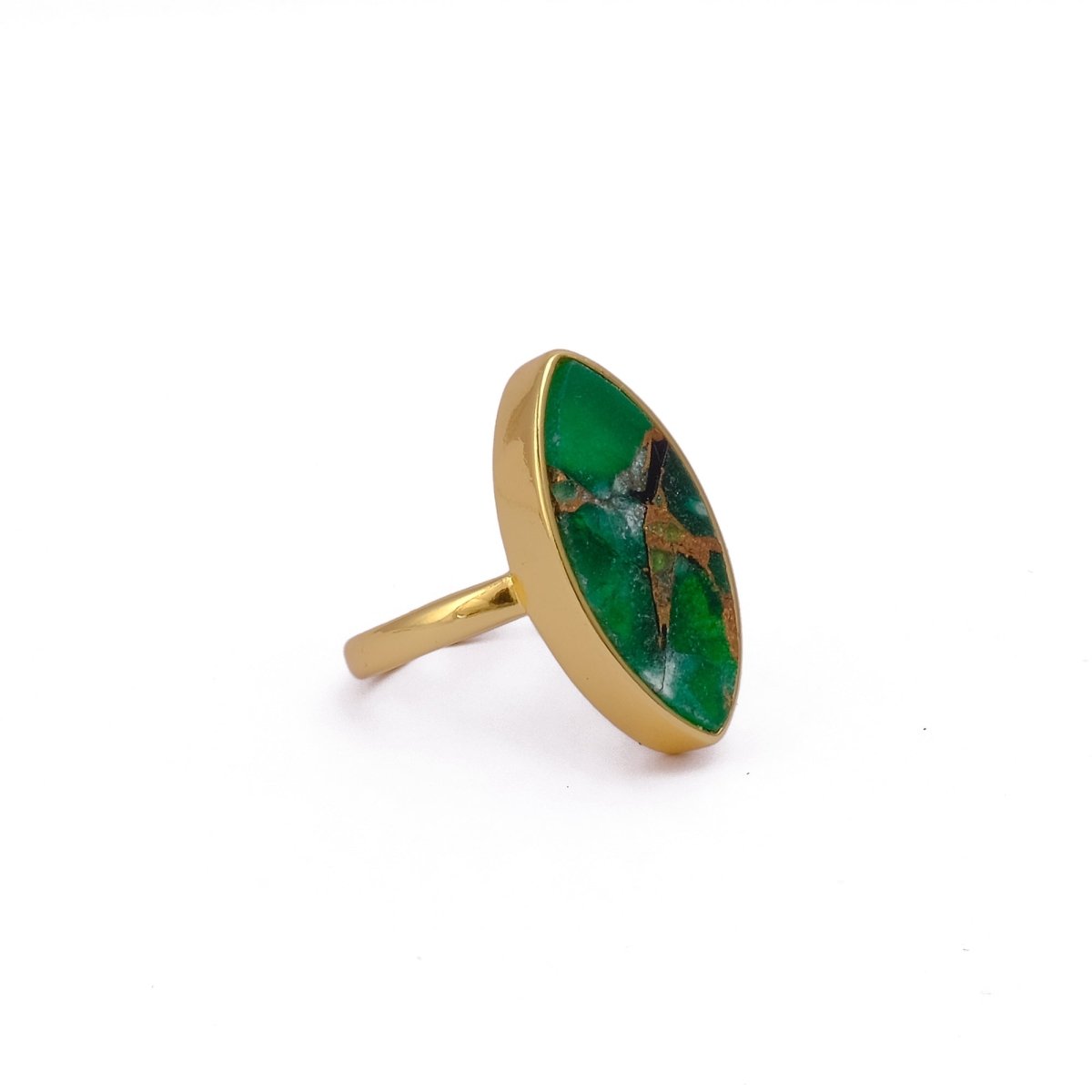 Sapphire Mohave Marquise Shape Statement Rings, Handmade Minimal Jewelry CR - 1001
