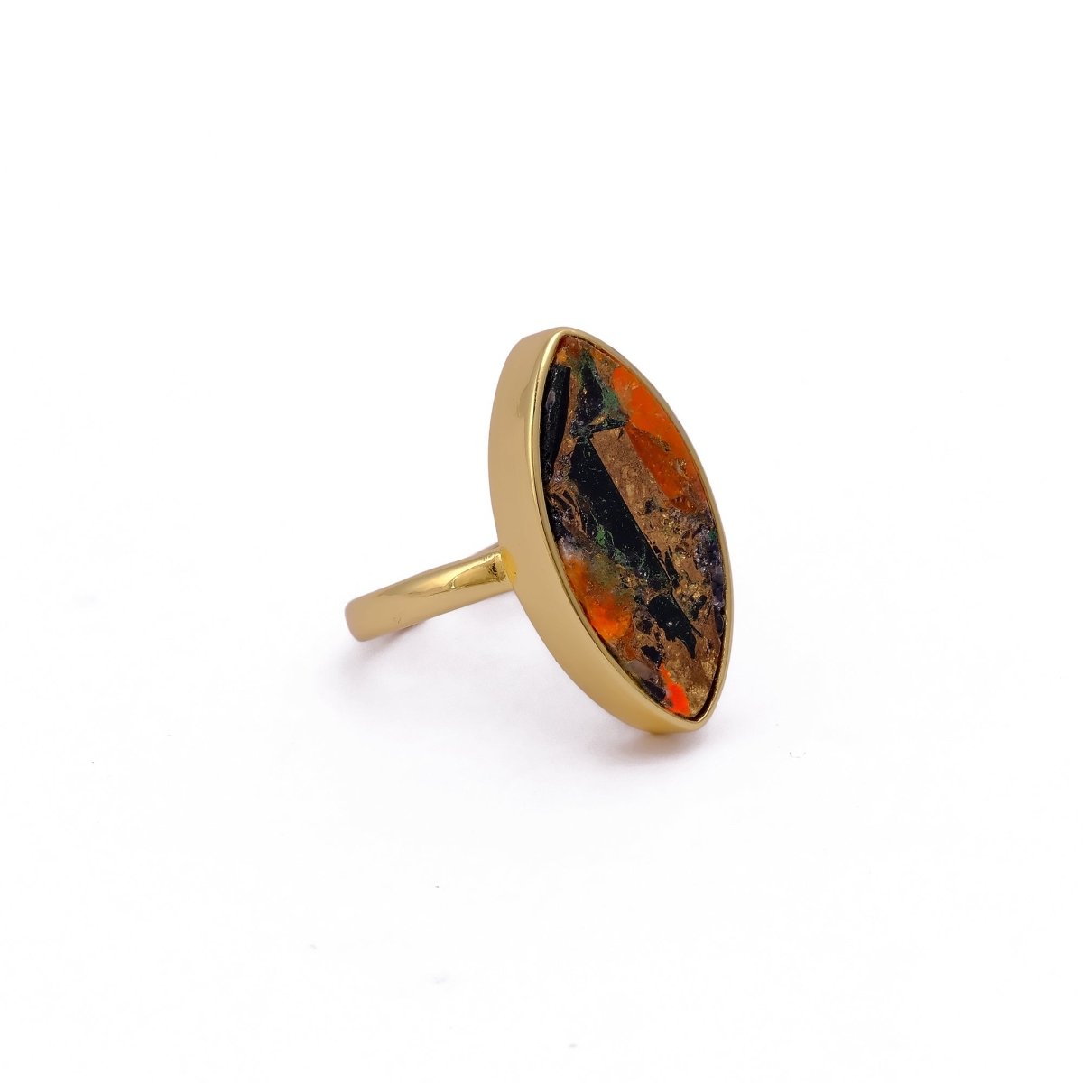 Sapphire Mohave Marquise Shape Statement Rings, Handmade Minimal Jewelry CR - 1001