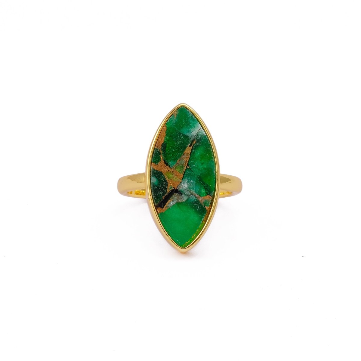 Sapphire Mohave Marquise Shape Statement Rings, Handmade Minimal Jewelry CR - 1001