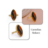 Sapphire Mohave Marquise Shape Statement Rings, Handmade Minimal Jewelry CR - 1001
