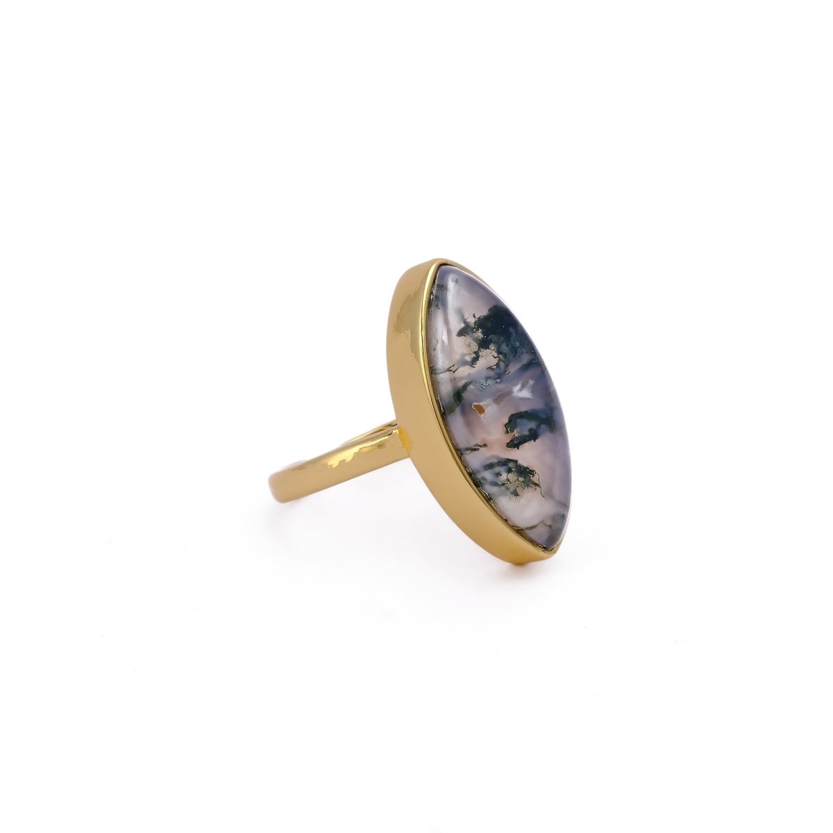 Sapphire Mohave Marquise Shape Statement Rings, Handmade Minimal Jewelry CR - 1001
