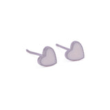 Small White Heart Earrings Tiny Studs For Her