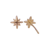 Starburst Stud Earrings Minimal Dainty Gold Plated Star Earrings
