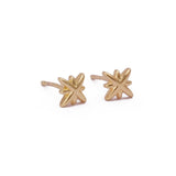 Starburst Stud Earrings Minimal Dainty Gold Plated Star Earrings