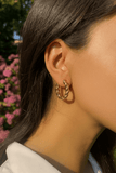 Twisted Gold Hoop Earrings Classic Minimalist Statement Jewelry Everyday Elegant Hoops