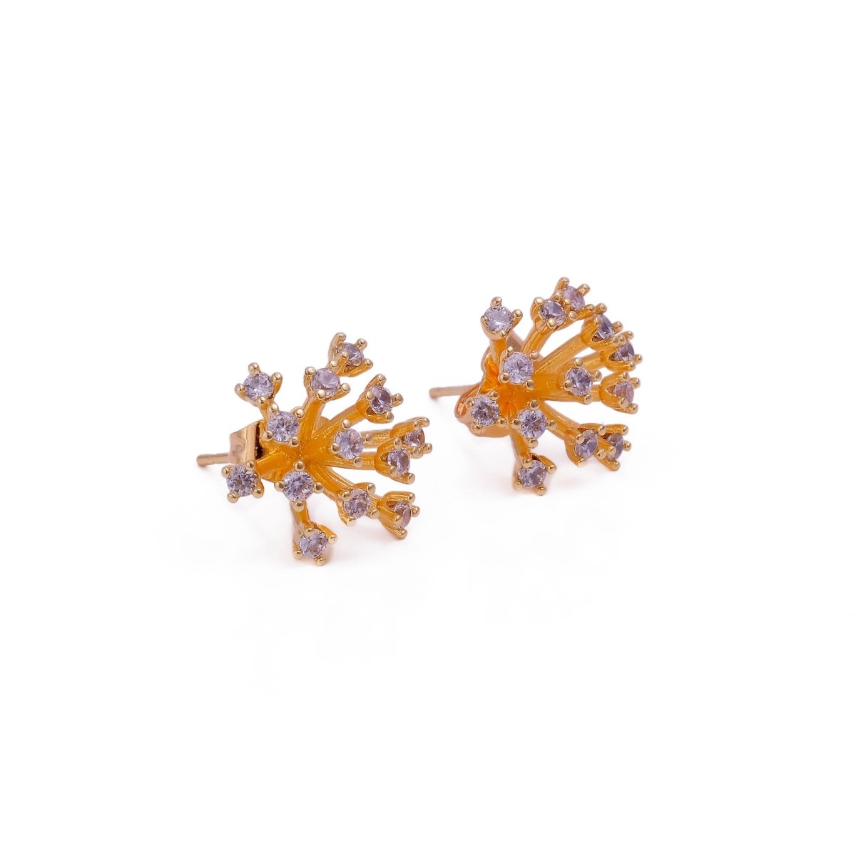 White Cubic Zircon Earrings Aesthetic Tiny Earrings For Her