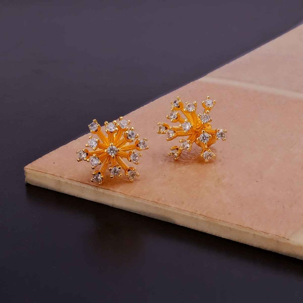 White Cubic Zircon Earrings Aesthetic Tiny Earrings For Her